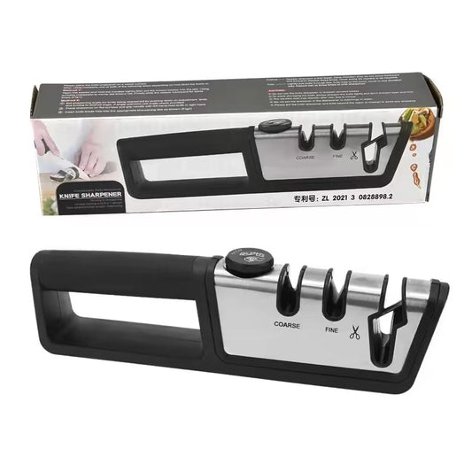 Adjustable-angle multi-functional knife sharpener