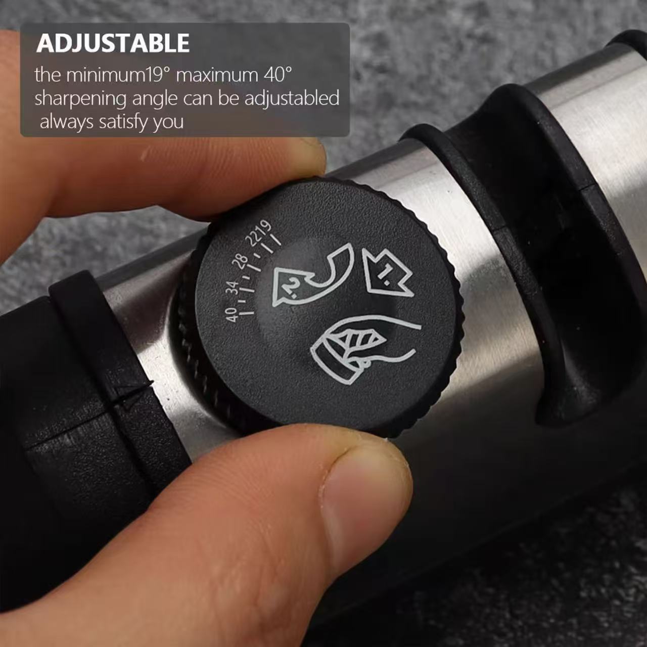 Adjustable-angle multi-functional knife sharpener