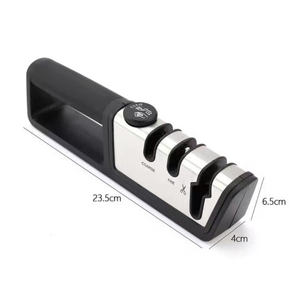 Adjustable-angle multi-functional knife sharpener