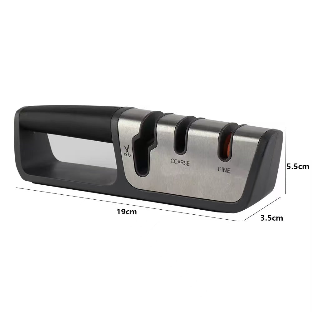 Adjustable-angle multi-functional knife sharpener