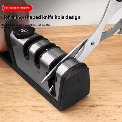 Adjustable-angle multi-functional knife sharpener