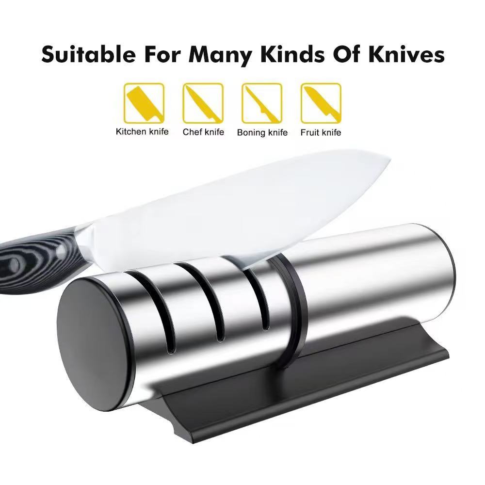 Stainless steel multi-functional knife sharpener