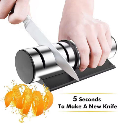 Stainless steel multi-functional knife sharpener