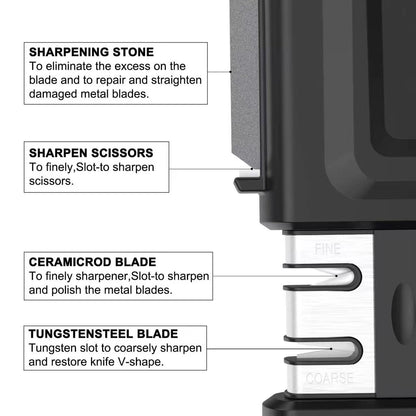 Foldable multi-functional knife sharpener