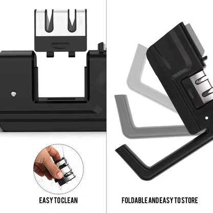 Foldable multi-functional knife sharpener