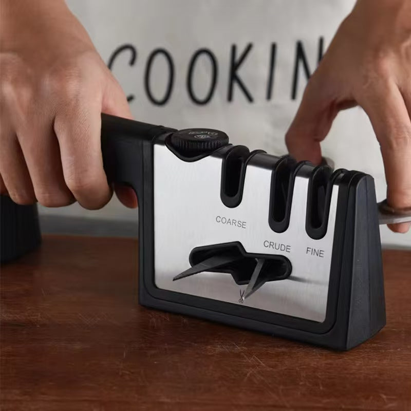 Four-section multi-functional rapid knife sharpener