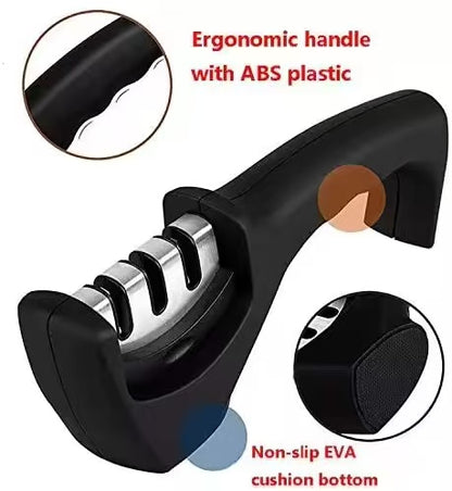 Bottom anti-slip quick knife sharpener