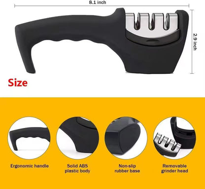 Bottom anti-slip quick knife sharpener
