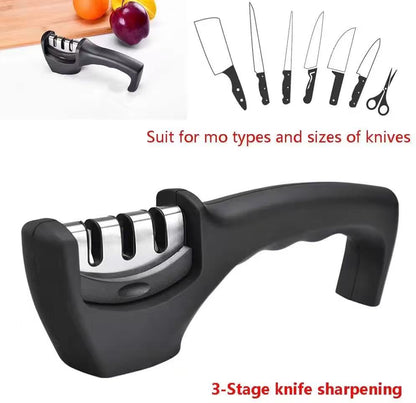 Bottom anti-slip quick knife sharpener