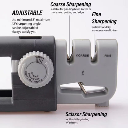 Adjustable and extendable multi-functional knife sharpener