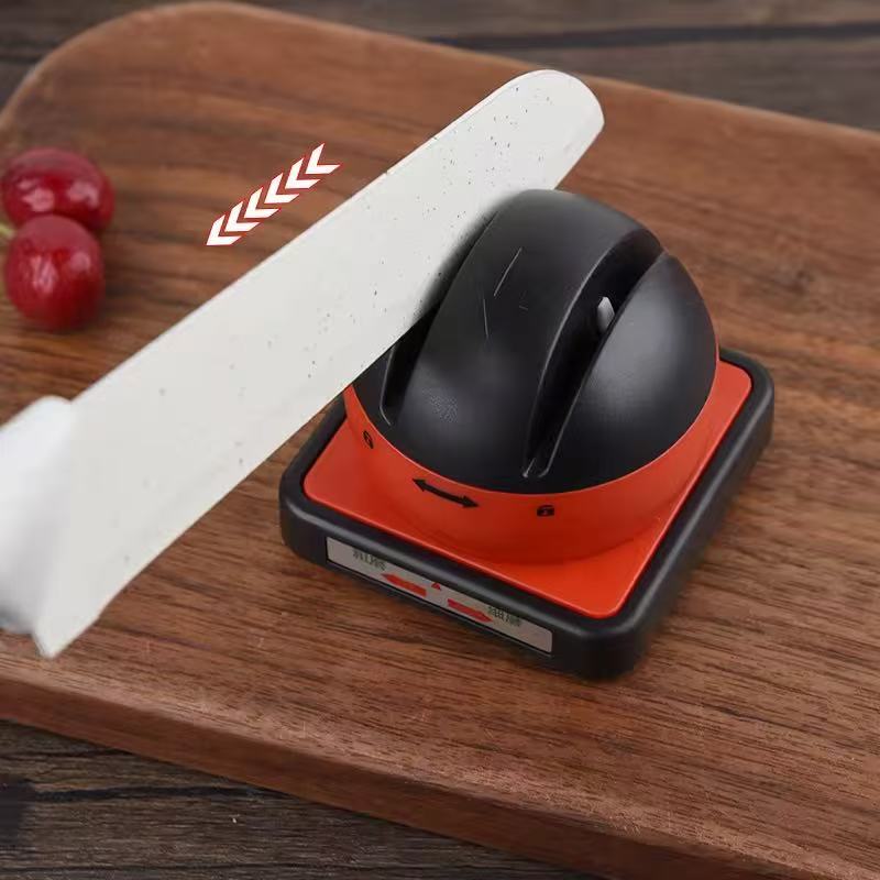 Bottom suction knife sharpener