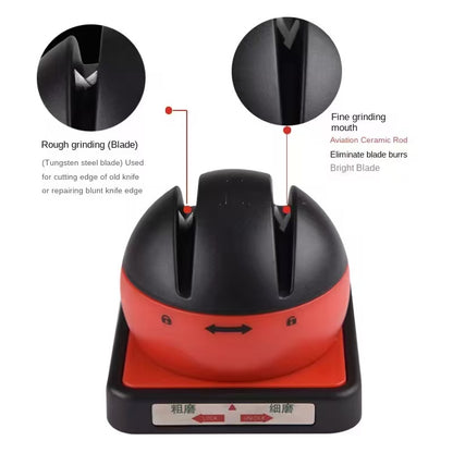 Bottom suction knife sharpener