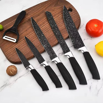 Stainless steel kitchen household knife set - 6-piece set