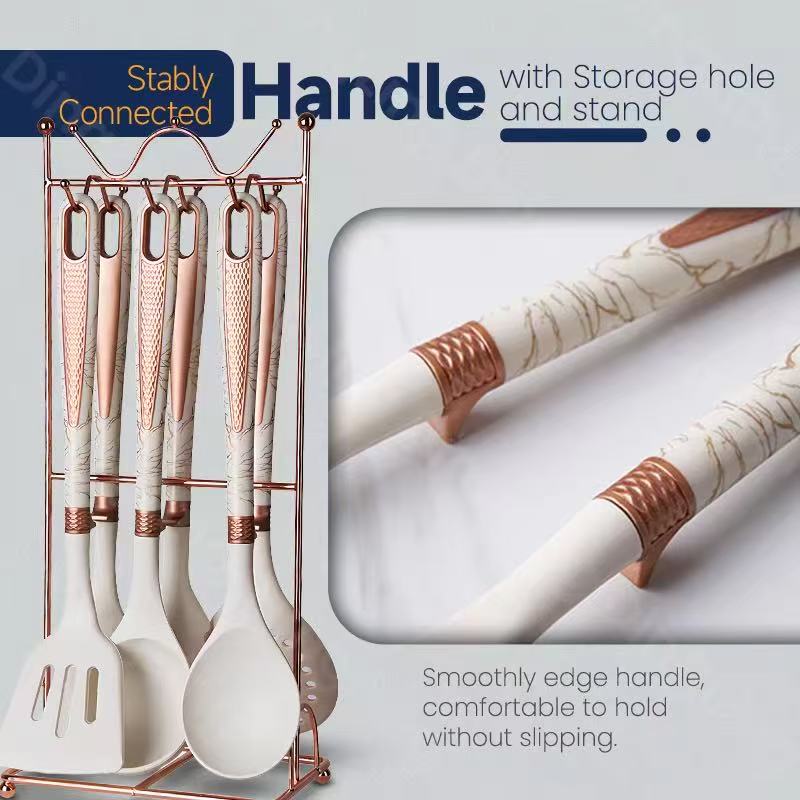 Food-grade high-temperature-resistant silicone kitchenware set - 7-piece set