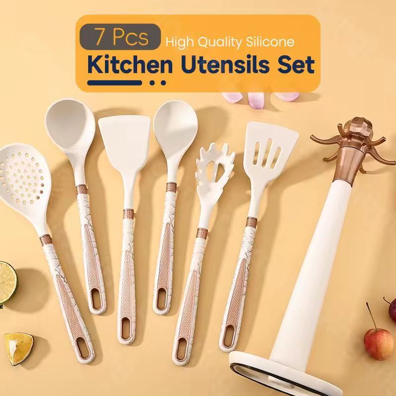Food-grade high-temperature-resistant silicone kitchenware set - 7-piece set