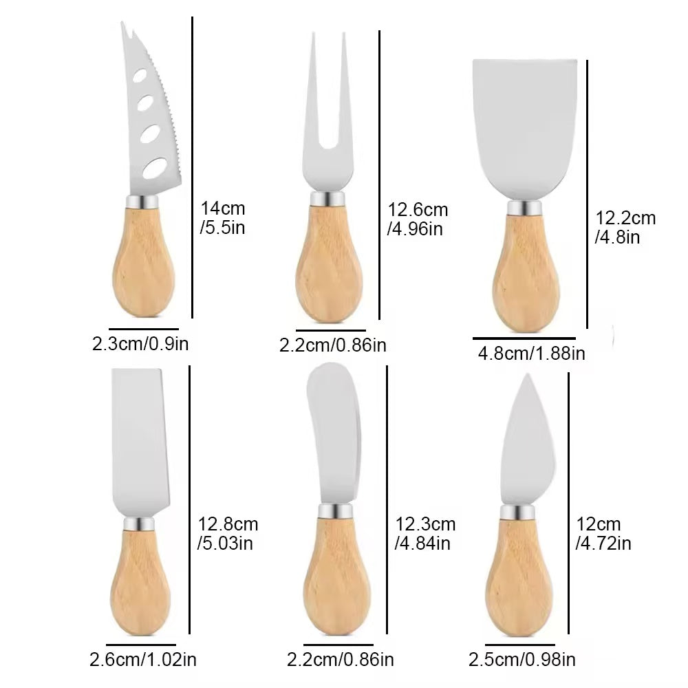 Stainless steel cheese knife set, cheese, milk and butter baking tool set