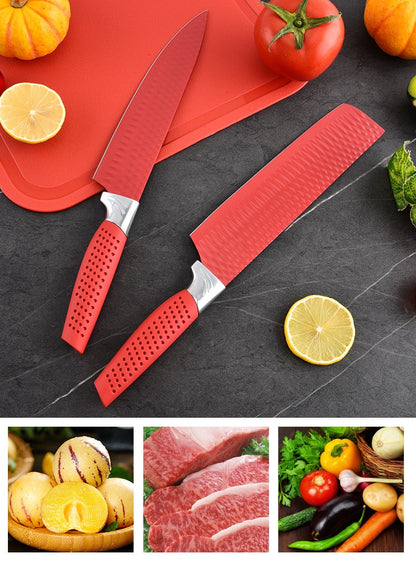 Stainless steel kitchen knife set - 17-piece set