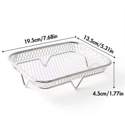 Special accessories for multi-functional air fryer, 304 stainless steel baking rack, fruit and vegetable utensil filter rack, dehydration rack
