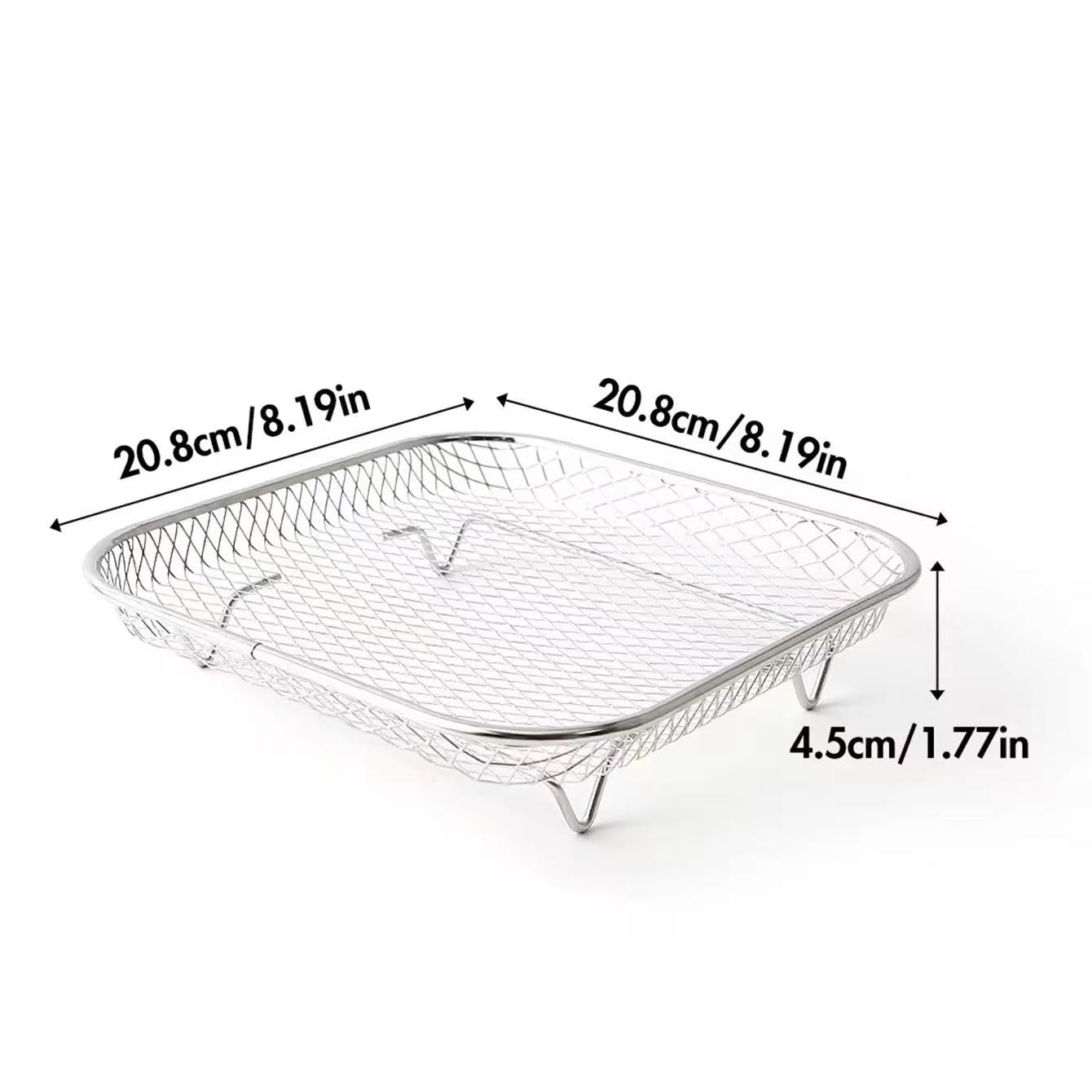 Special accessories for multi-functional air fryer, 304 stainless steel baking rack, fruit and vegetable utensil filter rack, dehydration rack