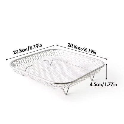 Special accessories for multi-functional air fryer, 304 stainless steel baking rack, fruit and vegetable utensil filter rack, dehydration rack