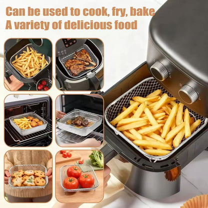 Special accessories for multi-functional air fryer, 304 stainless steel baking rack, fruit and vegetable utensil filter rack, dehydration rack