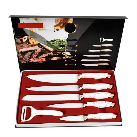 Stainless steel kitchen knife set - 6-piece set