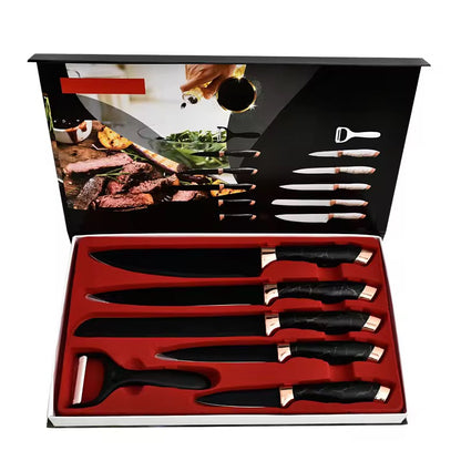 Stainless steel kitchen knife set - 6-piece set
