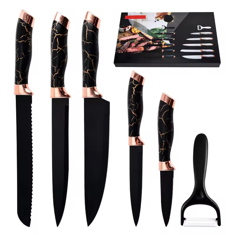 Stainless steel kitchen knife set - 6-piece set