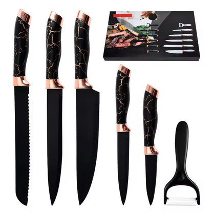 Stainless steel kitchen knife set - 6-piece set