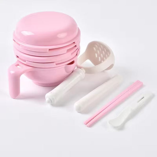 Baby complementary food preparation set, fruit and vegetable puree grinder, grinding bowl