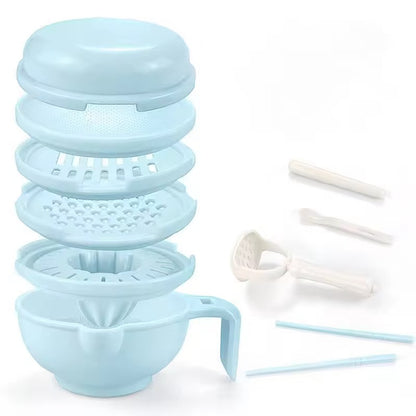 Baby complementary food preparation set, fruit and vegetable puree grinder, grinding bowl