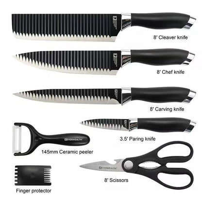 Stainless steel kitchen knife set - 7-piece set