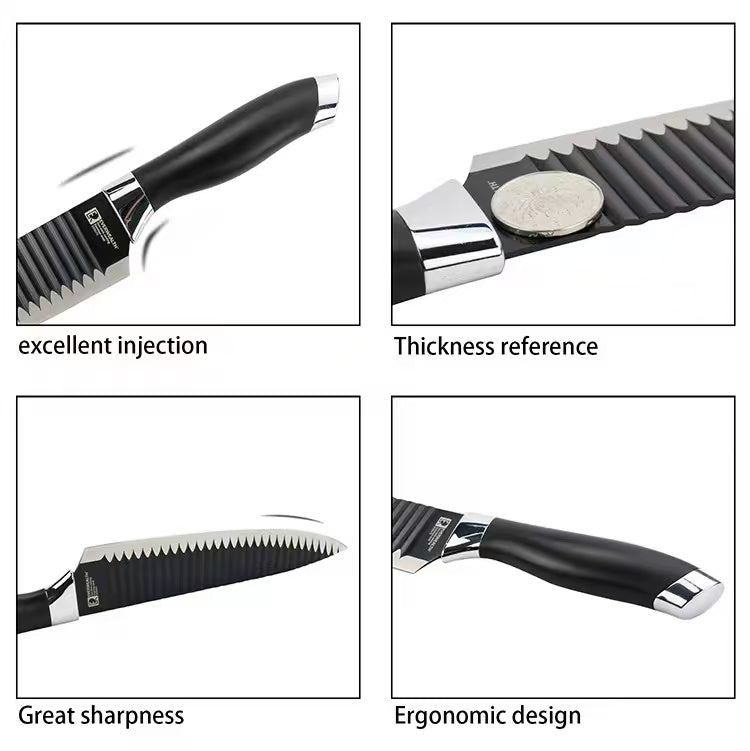 Stainless steel kitchen knife set - 7-piece set