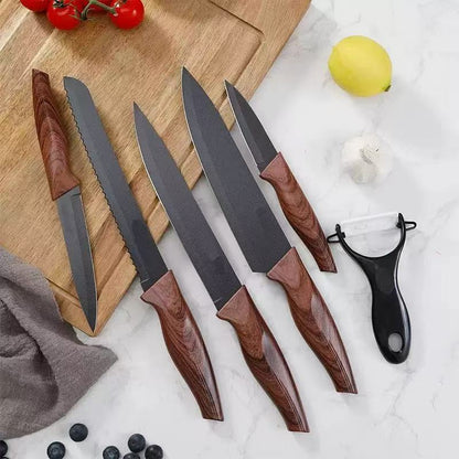 Stainless steel kitchen knife set - 6-piece set