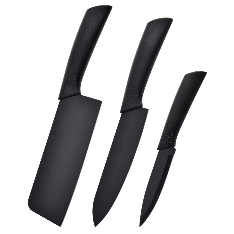 Printed stainless steel kitchen knives set - 3-piece set