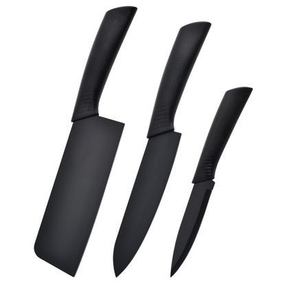 Printed stainless steel kitchen knives set - 3-piece set