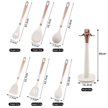 Food-grade silicone kitchenware set - 7-piece set