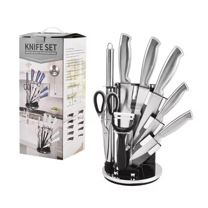 Stainless steel kitchen knife set - 9-piece set