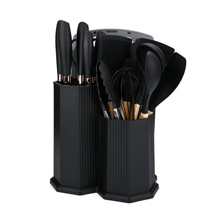 Rhombic silicone kitchenware set - 19-piece set