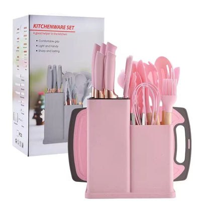 High-temperature-resistant food-grade silicone kitchenware set - 19-piece set