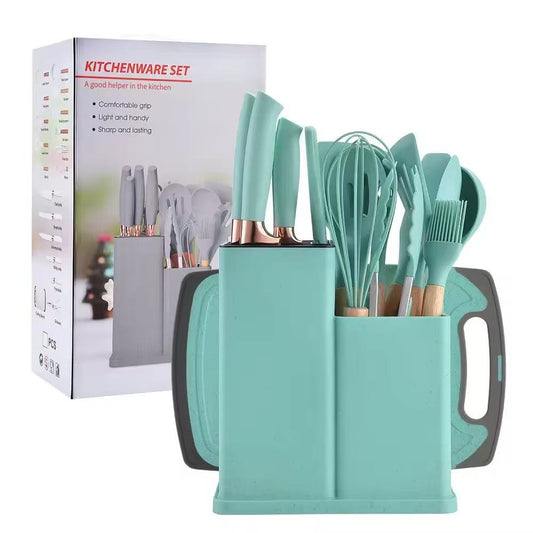 High-temperature-resistant food-grade silicone kitchenware set - 19-piece set