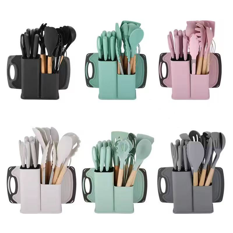 High-temperature-resistant food-grade silicone kitchenware set - 19-piece set