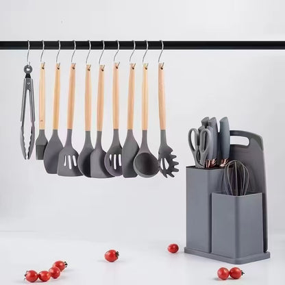High-temperature-resistant food-grade silicone kitchenware set - 19-piece set