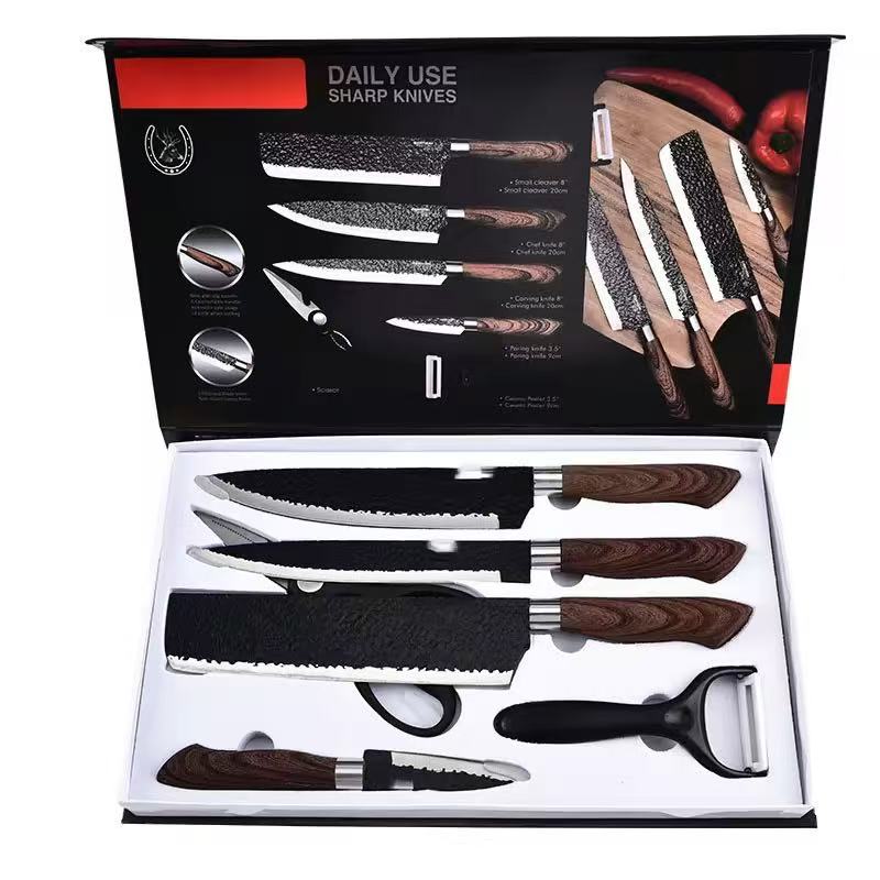 Stainless steel kitchen knife set - 6-piece set