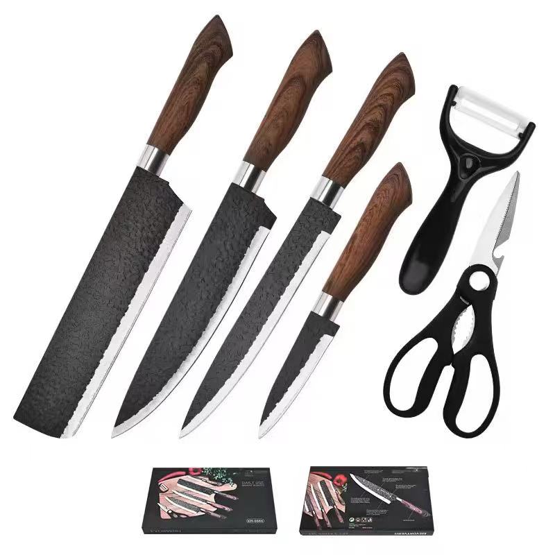Stainless steel kitchen knife set - 6-piece set