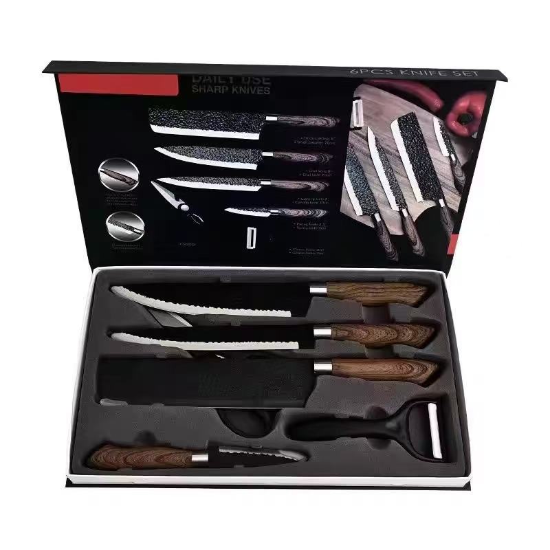 Stainless steel kitchen knife set - 6-piece set