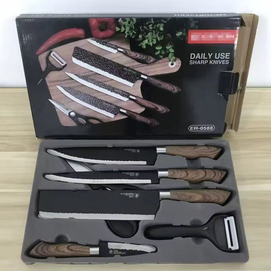 Stainless steel kitchen knife set - 6-piece set