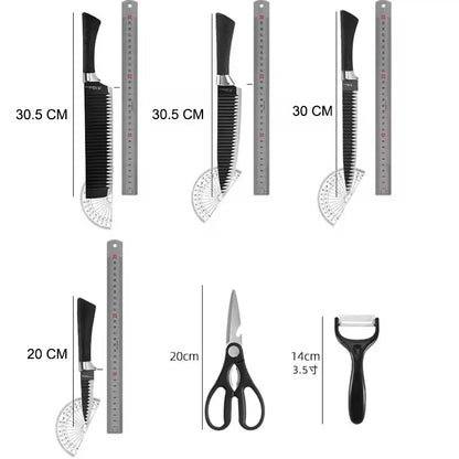 Stainless steel kitchen knife set - 6-piece set