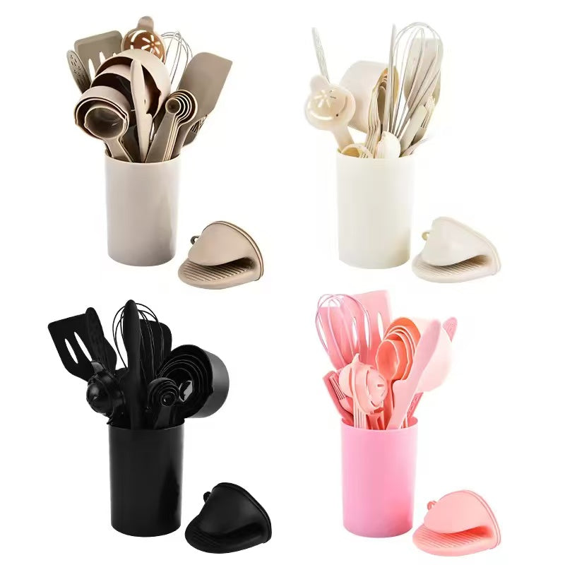 Food-grade silicone cooking and baking tool set - 21-piece set
