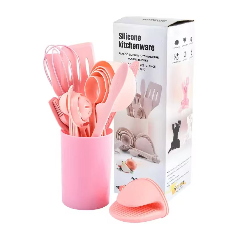 Food-grade silicone cooking and baking tool set - 21-piece set